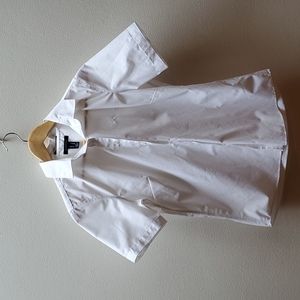 Lands End short sleeved whited button up shirt